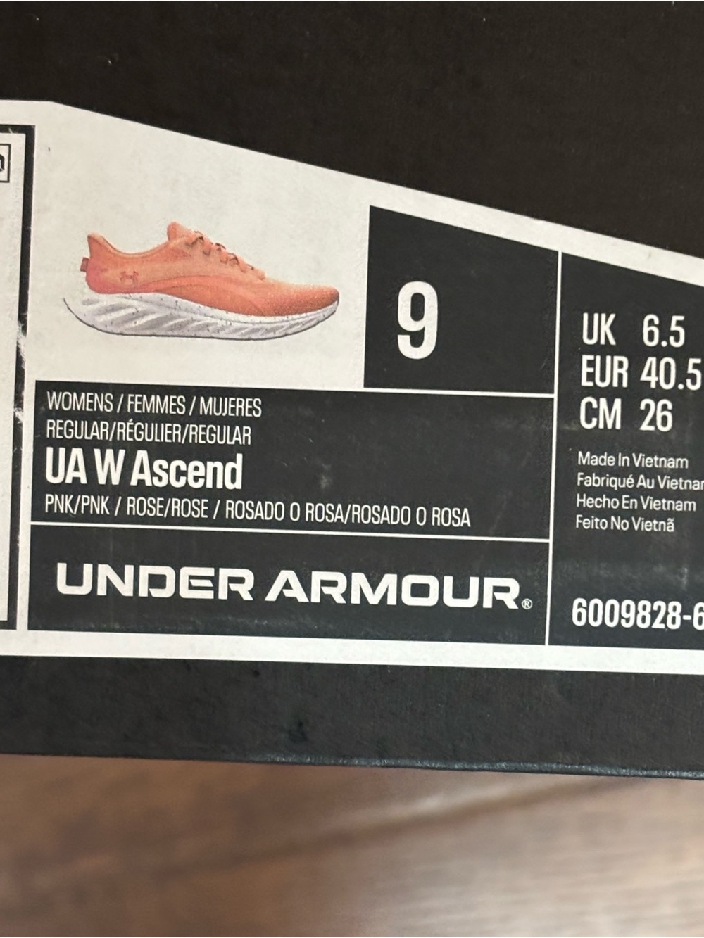 Under Armour Charged+ Ascend Women’s Running Shoes Pink Size 9 NIB - Picture 7 of 10